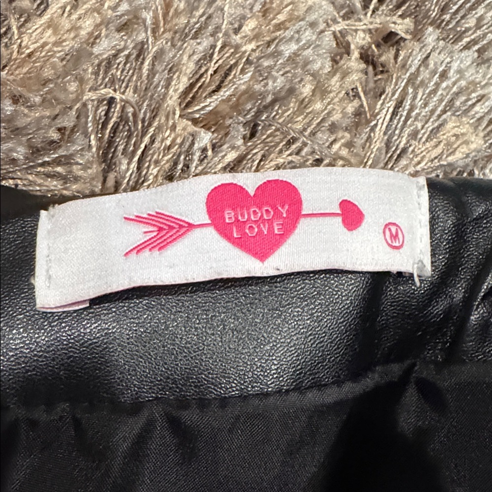 Buddy Love Black Star Leather Mini Skirt - Picture 2 of 5